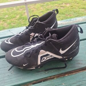 Nike Alpha Black and White Athletic Cleats